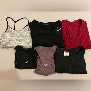 6 tank tops Gymshark bundle